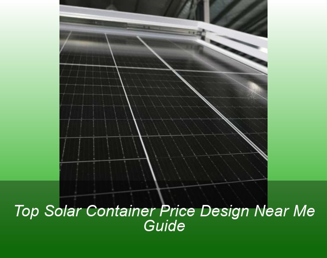 Top Solar Container Price Design Near Me Guide